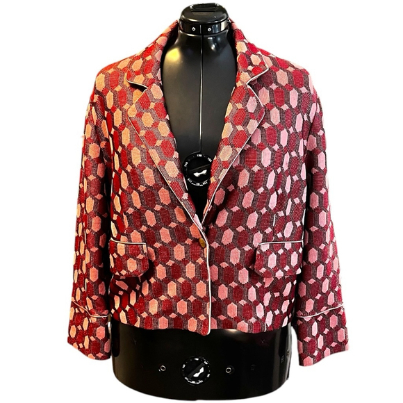 Women's Baum und Pferdgarten Blazer, Size 44 L-XL, Red/Pink - Picture 2 of 14